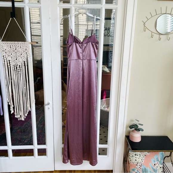 NEW Windsor Pearl Strap Satin Corset Mermaid Formal Dress - Picture 4 of 8